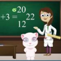 Tom And Angela School Quiz - A fun math game at frivgame